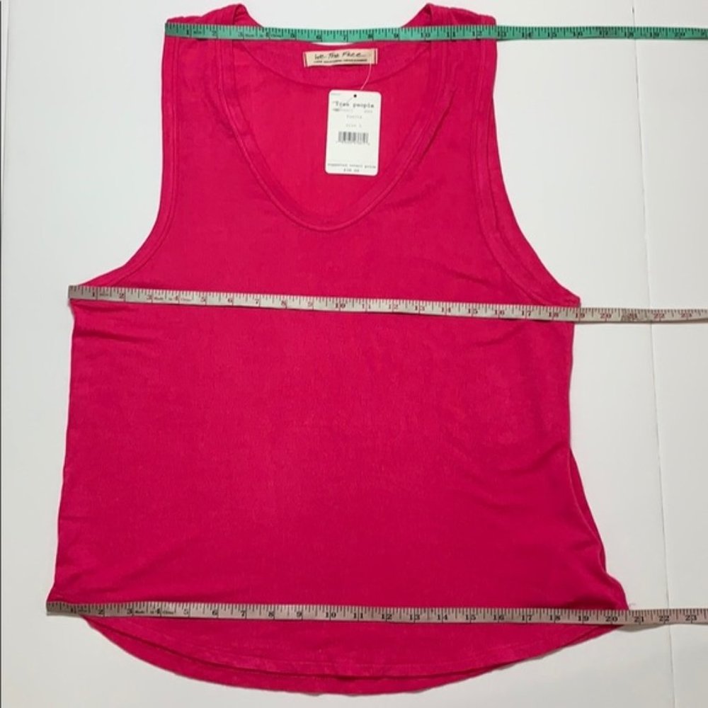 NWT Free People Take The Plunge Tank Pink Large - Picture 8 of 13